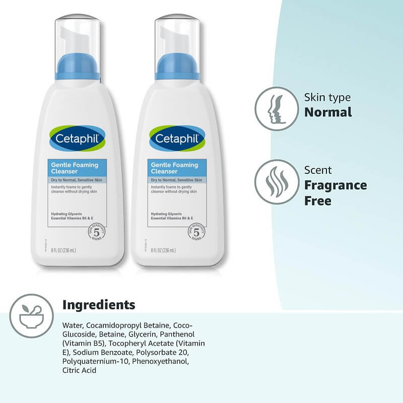 Sữa rửa mặt TẠO BỌT SẴN Cetaphil Gentle Foaming Facial Cleanser 236ml - Chai