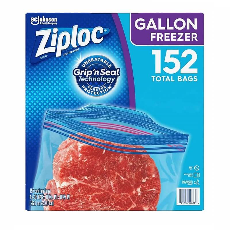 Túi Ziploc Double Zipper Gallon Freezer Bags 152 Total Bags