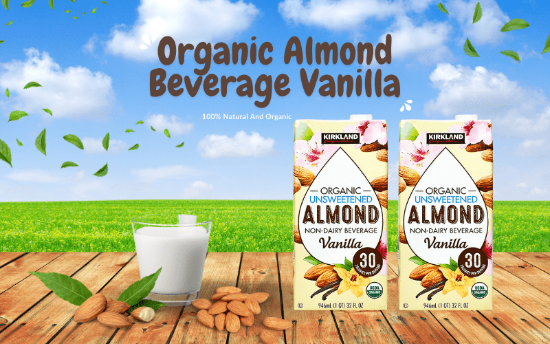 Thùng 6 Hộp Sữa Hạnh Nhân Không Đường Kirkland Signature Organic Almond Beverage Vanilla