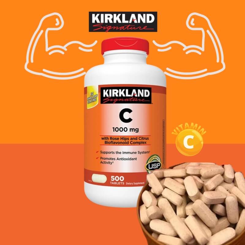 Viên uống bổ sung vitamin C 1000mg Kirkland (500v)
