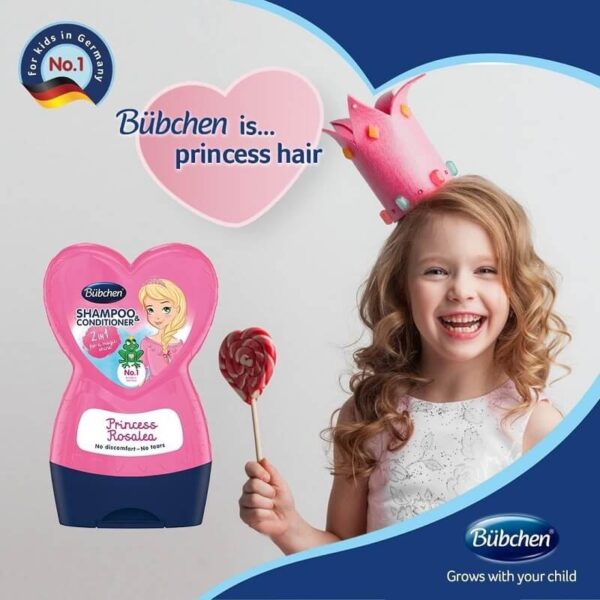 Dầu Gội Xả Bubchen 2in1 Shampoo & Spulung Prinzessin Rosalea cho bé gái 230 ml – Đức