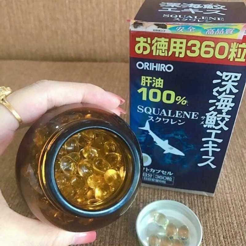 Viên Uống Sụn Vi Cá Mập Orihiro Squalene (360v) 08/2025 - Nhật Bản - Hộp