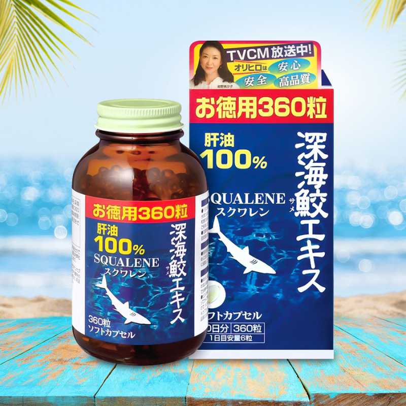 Viên Uống Sụn Vi Cá Mập Orihiro Squalene (360v) 08/2025 - Nhật Bản - Hộp