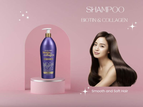 Chai Dầu Gội *Có Vòi* Kích Thích Mọc Tóc Ogx Biotin & Collagen Shampoo 750ml – Mỹ – Chai